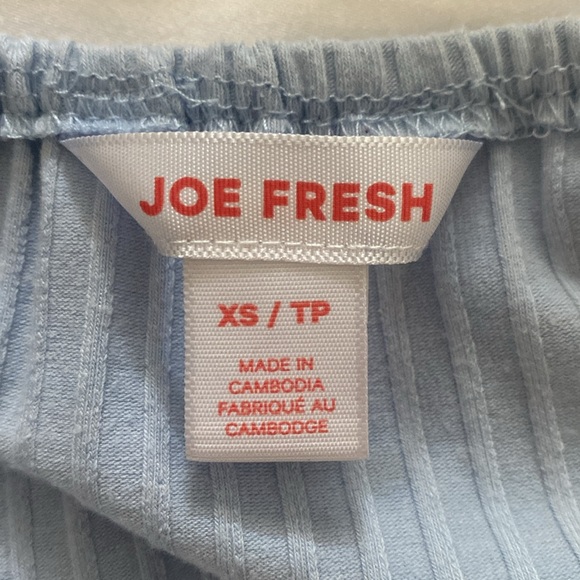 Joe Fresh Pastel Baby Blue Embroidered Short Sleeve Shirt Size XS - Picture 10 of 11